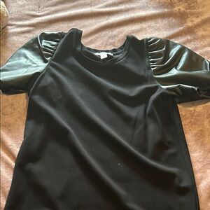 Elegant Black Puff Sleeve Top